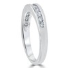 Pompeii3 1/3ct Channel Set Diamond Wedding Ring Solid 14K White Gold - 2 of 4