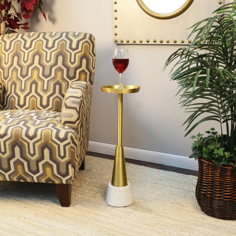 Barclay Small Drink Accent Table Gold - Carolina Chair &#38; Table, 4 of 7