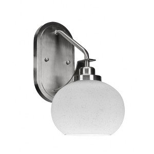 Toltec Lighting Odyssey 1 - Light Sconce in  Brushed Nickel with 7" White Muslin Shade - 1 of 1