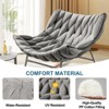 KTMBDW Outdoor Rocking Chair, Patio Egg Rocking Chair, Indoor Rattan Wicker Lounge Chair for Patio, Porch, Garden, Living Room, Gray - 4 of 4