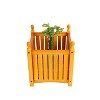 ORRD Teak Wood Outdoor Square Planter Box for Flowers, Herbs, or Vegetables – Garden, Porch, or Patio Plant Container - 2 of 4