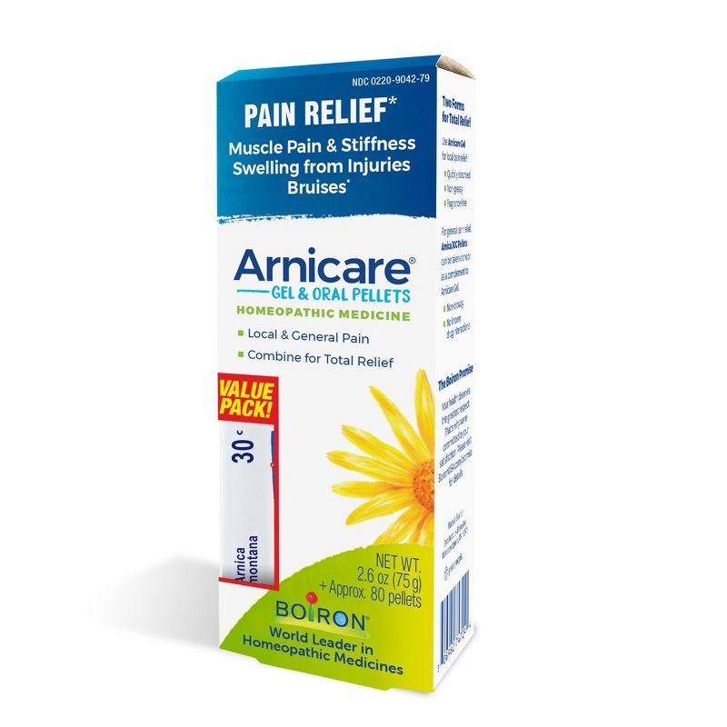 Boiron Arnicare Gel/MDT Value Pack Homeopathic Medicine For Pain Relief  -  2.6 oz + 80 Gel+Pellet, 4 of 5