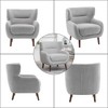 DYHOME Tufted Accent Chair, Wingback Upholstered Armchair for Living Room, Bedroom - 4 of 4
