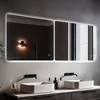 20 in. W x 28 in. H Rectangular Bathroom Vanity Mirror in Silver - 2 of 4