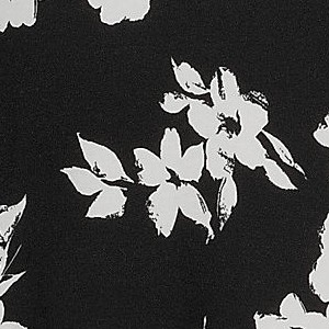 black painted flower