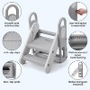 COZONY Toddler 3-Step Stool with Safety Handles, Non-Slip Kids Standing Tower for Bathroom Sink, Kitchen, Bed & Toilet Potty Training - 4 of 4