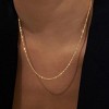 18K Gold Plated Coin Necklace for Women - Dainty Beaded Choker, Everyday Delicate Jewelry - 2 of 4