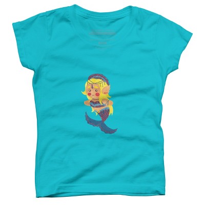 Girl's Design By Humans The Mermaid Princess By haidishabrina T-Shirt