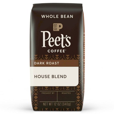 Peet's House Blend Dark Roast Whole Bean Coffee - 12oz