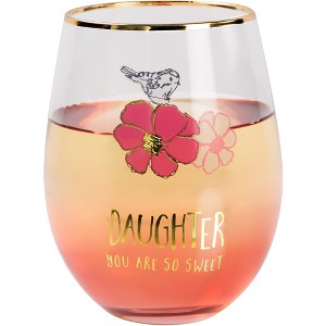 Pavilion Gift Company - Daughter - 18 oz Stemless Wine Glass - Drinkware - 1 of 4