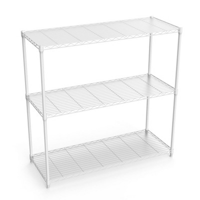 NicBex 47.20" 3-Tier Bookshelf with Adjustable Metal Shelves Bookcases for Living Room Home Office
