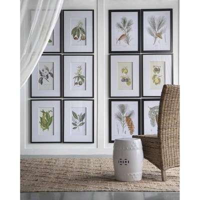 Set of 2 Black Framed Botanical Fruit Wall Art