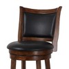 New Classic Furniture, Bristol Wood Swivel Bar Stool with PU Seat in Dark Brown, Brown - 4 of 4