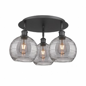 Athens Deco Swirl - 3 Light Flush Mount In Industrial Style-10.38 Inches Tall and 19.75 Inches Wide - 1 of 1