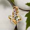 Ross-Simons 1.20 ct. t.w. Multicolored Tourmaline Ring With .20 ct. t.w. White Topaz in 18kt Gold Over Sterling Size 6 - 4 of 4