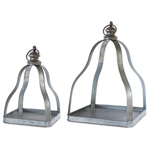 Melrose Galvanized Metal Lantern (Set of 2) - 1 of 3