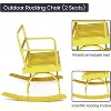 coucheta Ironwood Outdoor Rocking Chair with Ergonomic Design, Yellow/Liver Color, High Back, Dual-Mode Selection, Stable Rocking - 3 of 4