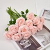BRINJOY Blush Artificial Roses - Bulk 50-Pack Silk Roses with Stems for Wedding & Home Decor (17.6 Inch) - 3 of 4
