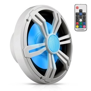 12" Slim Waterproof Subwoofer for Outdoor Use with Deep Bass, Easy Installation, Compatible with All Audio Systems - 1 of 4
