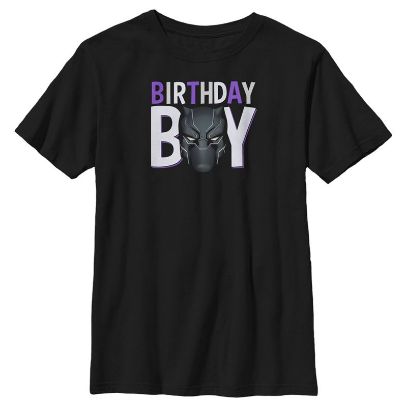 Boy's Marvel Panther Birthday Boy T-Shirt, 1 of 6