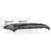 vidaXL King Metal Bed Frame with Headboard, Under Bed Storage, Noise Free, White, No Mattress - 4 of 4