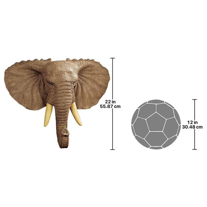 Design Toscano Lord Earl Houghton's Elephant Wall Sculpture, 3 of 4
