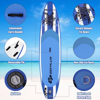 Costway 10 5 Inflatable Stand Up Paddle Board Sup W Carrying Bag