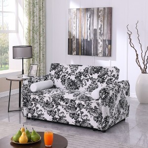 NicBex Modern Convertible Sleeper Chair,Pull-out Sofa Bed with Adjustable Back,Soft Couches with Sturdy Wood Frame for Living Room,White Black - 1 of 4