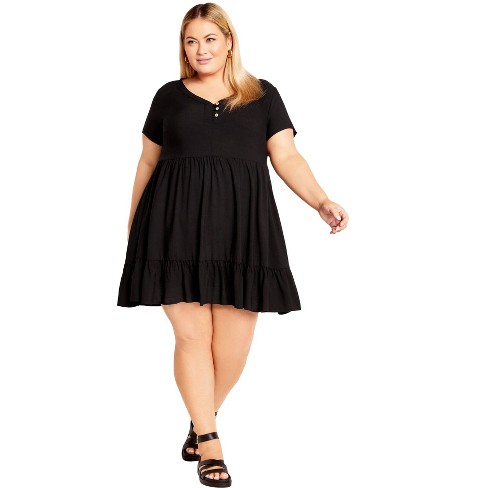 Avenue Women s Plus Size Trinity Tunic Dress Size 22 24 Black