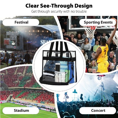 Garnen Clear Bag for Stadium 12x6x12, Crossbody Shoulder Tote Bag With Zipper, Clear Stadium Approved Bag See Through Bag for Events Travel Concert — фото 2