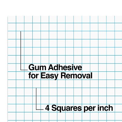 Staples Graph Pad 11" X 17" Graph White 50 Sheets/pad (18586) 814566