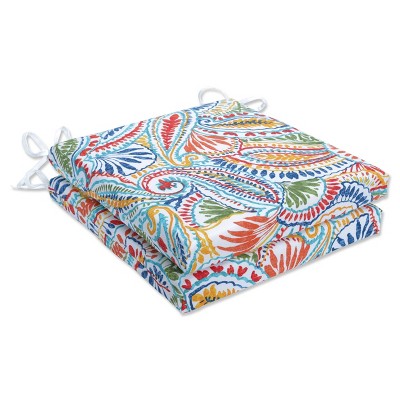 Indoor/Outdoor 2pc Ummi Multi Squared Corners Seat Cushion - Pillow Perfect