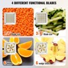 VEVOR Commercial French Fry Cutter with 4 Replacement Blades, 1/4″ & 3/8″ Blade Easy Dicer Chopper, 6-wedge Slicer & 6-wedge Apple Corer,Potato Cutter - 4 of 4
