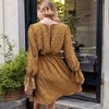 Anna-Kaci Women's Long Sleeve Button-Front Dress with Flared Cuffs - 3 of 4