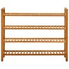 vidaXL Shoe Rack Solid Oak Wood Compact Shoe Rack Rectangular Rustic - 2 of 4