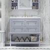 Bathroom Vanity With Medicine Cabinet,Bathroom Mirror Cabinet With Adjustable Shelf,Bathroom Floor Cabinet With Drawers-Cuddlewood - 2 of 4