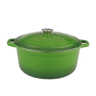 BergHOFF Neo 5 Qt Cast Iron Oval Covered Dutch Oven, Green