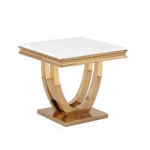 Best Master Furniture,Danis Stone Marble Laminate End Table - 1 of 1