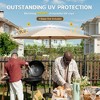 CAVINAS 10 FT Patio Umbrella with Push Button Tilt and Crank,Market Umbrella with 8 Sturdy Ribs for Backyard,Poolside,Deck, - 2 of 4