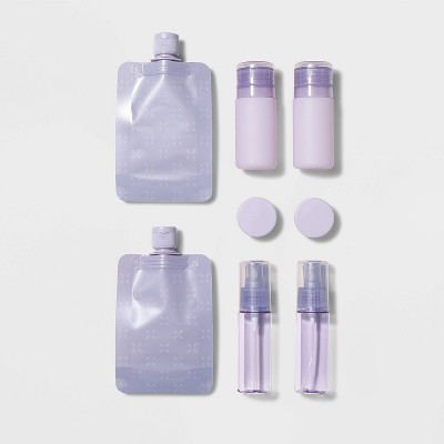 8pc Travel Toiletry Set Thistle - Open Story™️: Portable Beauty Tool Set TWO PIECES MISSING