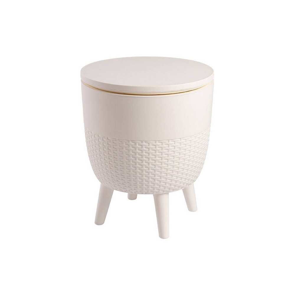 Photos - Other Furniture Lagoon Cancun 2-In-1 Outdoor Side Table White 