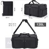 80L/100L/120L Foldable Waterproof Duffel Bag with Shoe Compartment, Large Capacity Travel Gym Bag for Men and Women - 3 of 4