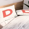 Deny Designs King April Lane Art Block Red Monogram D Microfiber Printed Pillow Sham - 2 of 3