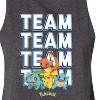 Women's Pokémon Partners Team Graphic Racerback Tank - Heather Charcoal - Medium - 2 of 3