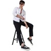 Campus Sutra Men Men's White Graph Check Shirt - 3 of 3