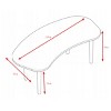 Syemin End Tables Nut-Shaped Coffee Table, Mid-Century Modern Coffee Table, Modern Abstract Shaped Living Room Tables, White, 43.31"*20.87"*14.17" - 4 of 4