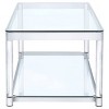 Anne Acrylic Coffee Table with Glass Top and Shelf Chrome - Coaster - 4 of 4