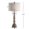 JONATHAN Y 33.5" Resin/Acrylic Carlisle Table Lamp (Includes LED Light Bulb) Brown: Modern Drum Shade, UL Listed - 4 of 4