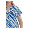 Women's Tiger Print V-Neck Top - Plus - entro - 4 of 4