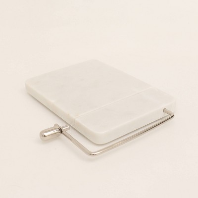 9 x 6 Marble Cheese Slicer Cutting Board White - Threshold™